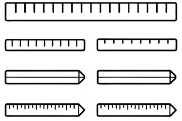 ruler line art minimal vector for graphic designers