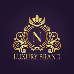 luxury gold logo concept