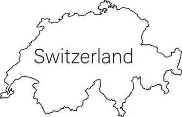 Switzerland Map And Flag Design Stock Photo