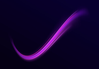 Magic moving fast speed police lines. Laser beams luminous abstract sparkling isolated on a transparent background. Sports light lines with neon effect in hay red and pink. Energy flow tunnel.	