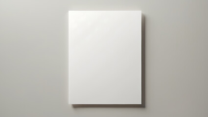 Blank Canvas on Light Background A blank canvas leaning against a wall, ideal for art projects or interior design showcases