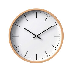 Minimalist Wall Clock on transparent background