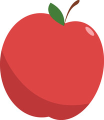 simple red apple vector illustration