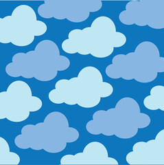 Cloudy Sky Background with Cumulus Patterns in Nature