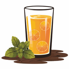 Orange Drink Illustration