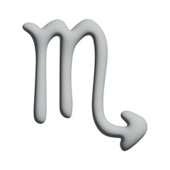 3d scorpio zodiac sign Esoteric symbol Astrology clipart Element for design