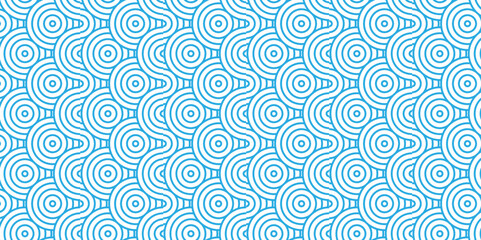 Overlapping Pattern Minimal diamond geometric waves spiral transparent and abstract circle wave line. blue seamless tile stripe geometric create retro square line backdrop pattern background.