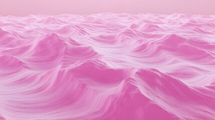 Fototapeta premium Abstract Pink Wave Landscape, Soft Hills, Gentle Undulations, Digital Art Background, AI Generated Image, Modern Texture