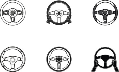 Driving Hands Icon – Steering Wheel Control Vector Symbol