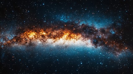 Obraz premium Closeup image of a galaxy in space filled with twinkling stars