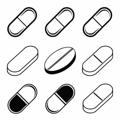 vector icon of pill