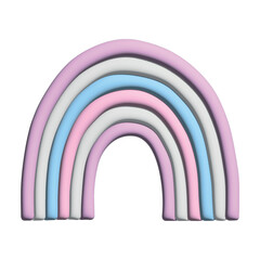 Fototapeta premium Colorful rainbow shape Intersex pride flag Happy pride day LGBTQ community Pride Month Vector 3d clipart for posters, stickers, logo, cards