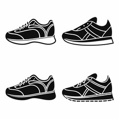 sport shoes vector illustration