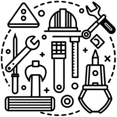 tools icons set