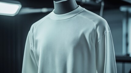 Off-White Crewneck Sweatshirt on Mannequin, Studio Lighting