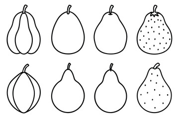sand pear line art creative natural drawing simple design