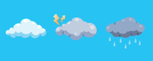Stormy Weather and Thunderstorm Elements for Climate and Nature Concepts