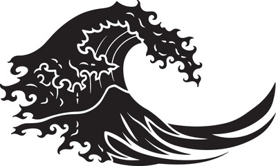 Tribal Wave Tattoo SVG Design Set
