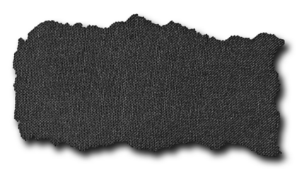 Torn Black Fabric Frame with Frayed Edges on Transparent Background for Banner, Poster and Creative Design