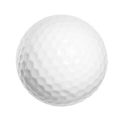 One golf ball isolated on white. Sport equipment