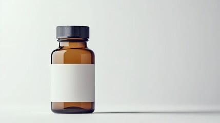 Obraz premium prescription bottle with label, isolated on white background