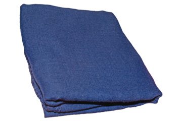 Folded Blue Fabric Cloth Isolated on Transparent Background for Textile and Design Use