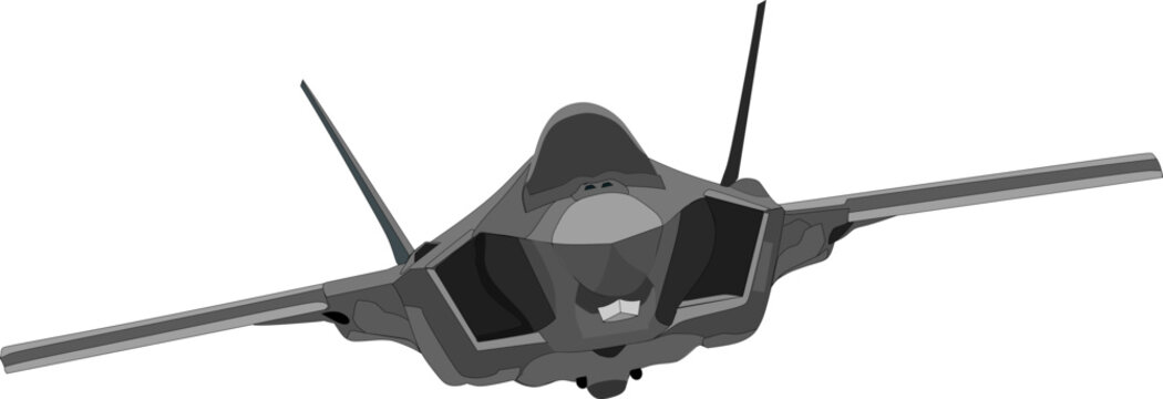 Modern MIlitary Fighter jet front view
