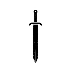 Viking Sword Silhouette vector illustration