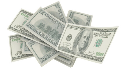 dollars dollar 100 isolated give take offer - 3d rendering