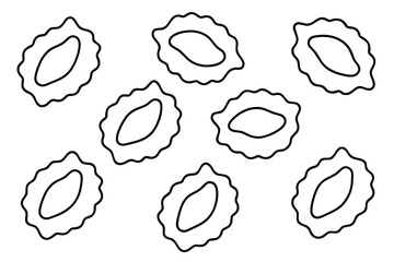 ravioli line art delicious homemade pasta sketches design
