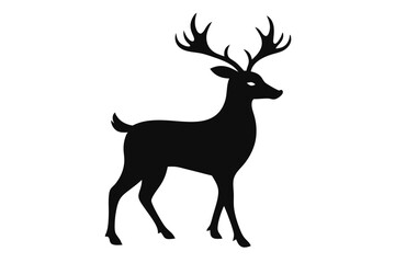 a-reindeer-silhuette---vector-art-illustriton-whit.eps