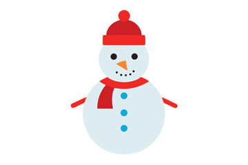 snowman on a white background