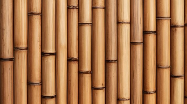 Bamboo texture background with parallel wooden stems
