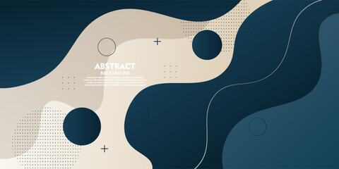 Modern Dynamic Simple Abstract Background with Wavy Design and Dark Blue Circle Pattern. Eps10 Vector Template