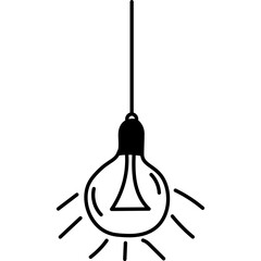 Hand Drawn Hanging Lamp