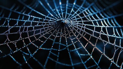 A spider web with a spider in the center