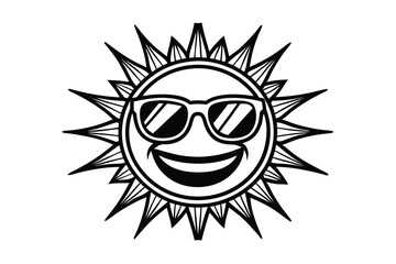 sun in sunglasses