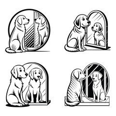 Obraz premium Golden Retriever dog sitting 