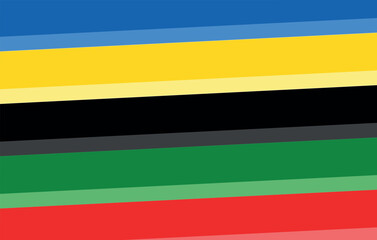 Bright background with colored stripes.