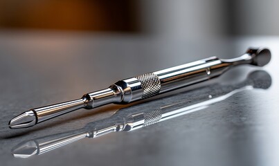 Naklejka premium Precision tool, metal, angled