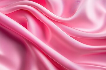 Fototapeta premium Soft pink satin fabric with elegant draping and smooth texture.