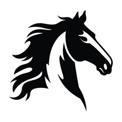 Horse head vector silhouette