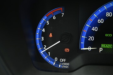 speedometer on black