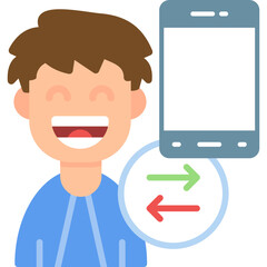 Call Forwarding Icon Vector Element