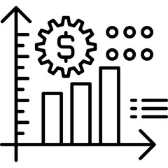 Bar Chart Icon Vector Element