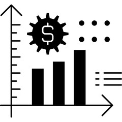 Bar Chart Icon Vector Element