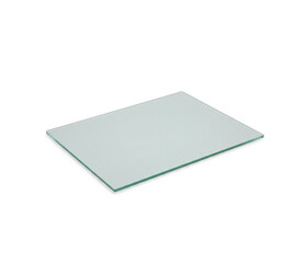 Glass cutting board isolated on white background.