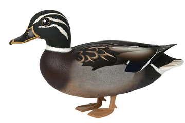 Obraz premium Detailed closeup of gray brown duck