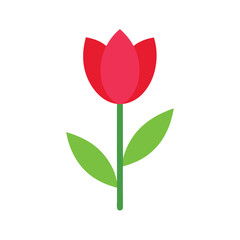 Tulip Flower Icon Vector Illustration