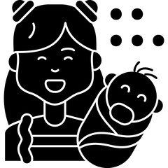 Babysitting Icon Vector Element